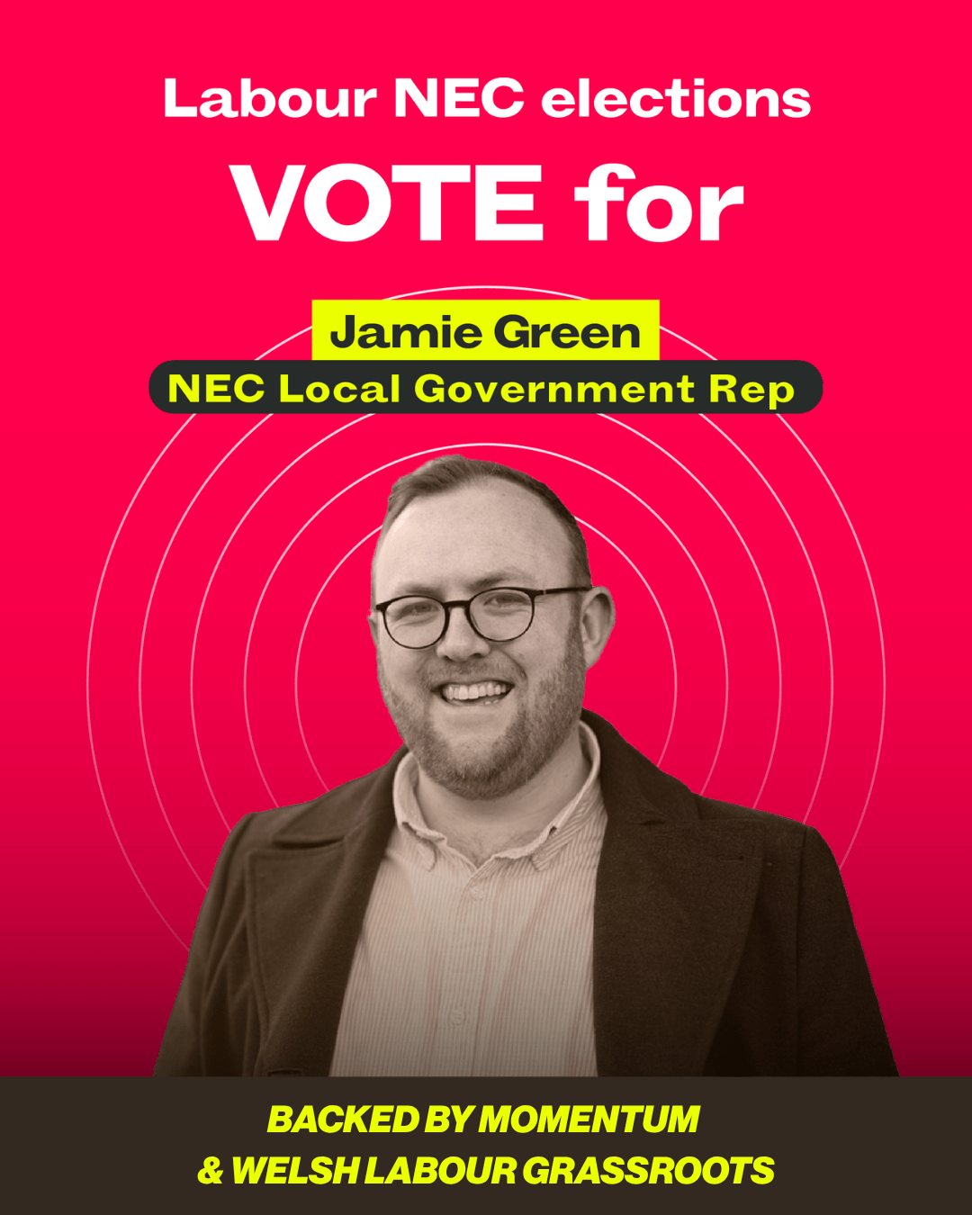 Vote Jamie Green for NEC Local Government Rep!